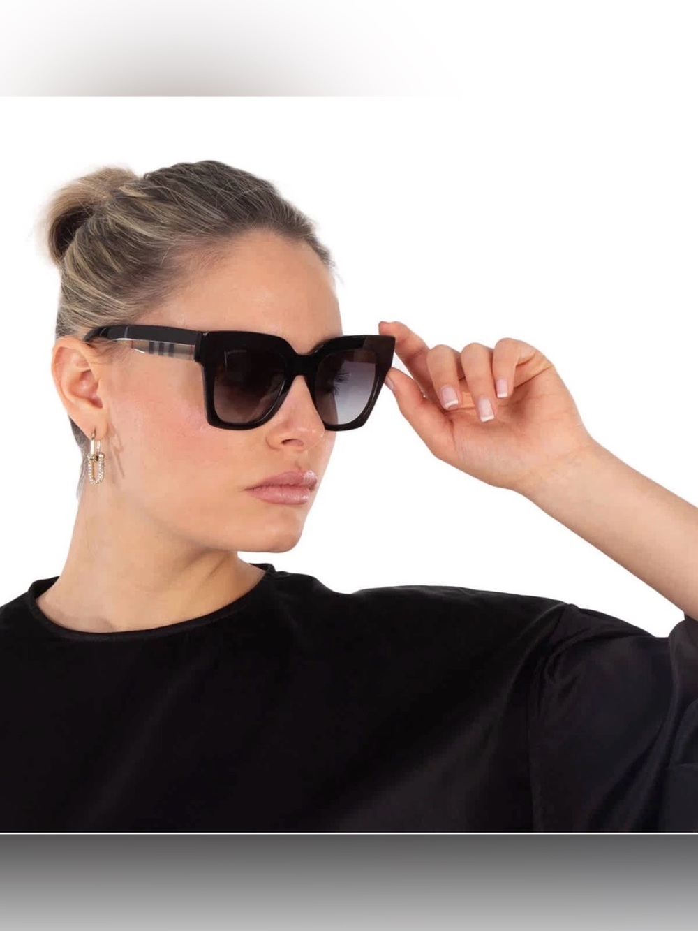 BURBERRY KITTY SUNGLASSES GRADIENT LENS OVERSIZED ITALY